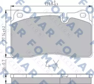 FOMAR FRICTION fo935281 -  Комплект тормозных колодок, дисковый тормоз